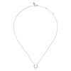 14K White Gold Diamond Horseshoe Pendant Necklace - NK8056W45JJ-Gabriel & Co.-Renee Taylor Gallery
