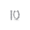 14K White Gold Diamond Huggie Earrings - EG14523W45JJ-Gabriel & Co.-Renee Taylor Gallery