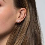 14K White Gold Diamond Illusion RD Marquise Ear Climber Stud Earrings Lusso Collection - EG15728W45JJ-Gabriel & Co.-Renee Taylor Gallery