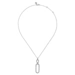 14K White Gold Diamond Link Chain Drop Pendant Necklace – NK7595W45JJ-Gabriel & Co.-Renee Taylor Gallery