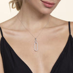14K White Gold Diamond Link Chain Drop Pendant Necklace – NK7595W45JJ-Gabriel & Co.-Renee Taylor Gallery