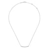 14K White Gold 18" Diamond Pavé Curved Bar Necklace - NK4273W45JJ-Gabriel & Co.-Renee Taylor Gallery