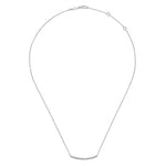 14K White Gold 18" Diamond Pavé Curved Bar Necklace - NK4273W45JJ-Gabriel & Co.-Renee Taylor Gallery