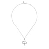 14K White Gold Diamond Snake Pendant Necklace - NK7587W45JJ-Gabriel & Co.-Renee Taylor Gallery