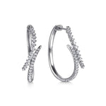 14K White Gold Diamond Spike Bypass Hoop Earrings – EG15381W45JJ-Gabriel & Co.-Renee Taylor Gallery