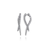 14K White Gold Diamond Spike Drop Earrings - EG15327W45JJ-Gabriel & Co.-Renee Taylor Gallery