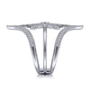 14K White Gold Diamond Starburst Chevron Statement Ring - LR52013W45JJ-Gabriel & Co.-Renee Taylor Gallery