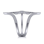 14K White Gold Diamond Starburst Chevron Statement Ring - LR52013W45JJ-Gabriel & Co.-Renee Taylor Gallery