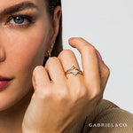 14K White Gold Diamond Starburst Ring - LR51609W45JJ-Gabriel & Co.-Renee Taylor Gallery