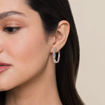 14K White Gold Diamond Twisted Intricate Hoop Earrings – EG15400W45JJ-Gabriel & Co.-Renee Taylor Gallery
