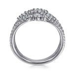 14K White Gold Diamond Wide Band Ring - LR52747W45JJ-Gabriel & Co.-Renee Taylor Gallery