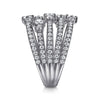 14K White Gold Diamond Wide Band Ring - LR52747W45JJ-Gabriel & Co.-Renee Taylor Gallery
