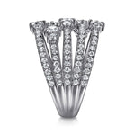 14K White Gold Diamond Wide Band Ring - LR52747W45JJ-Gabriel & Co.-Renee Taylor Gallery