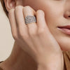 14K White Gold Diamond Wide Band Ring - LR52747W45JJ-Gabriel & Co.-Renee Taylor Gallery