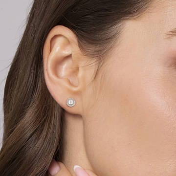 14K White Gold Pearl stud Earrings - EG14862W45PL-Gabriel & Co.-Renee Taylor Gallery