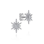 14K White Gold Diamond Starburst Earrings – EG12956W45JJ-Gabriel & Co.-Renee Taylor Gallery