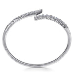 14K White Gold Graduating Diamond Bypass Bangle Bracelet – BG5110-62W45JJ-Gabriel & Co.-Renee Taylor Gallery