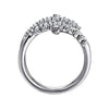 14K White Gold Graduating Diamond Bypass Ring - LR52805W45JJ-Gabriel & Co.-Renee Taylor Gallery
