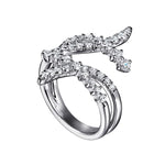 14K White Gold Graduating Diamond Bypass Ring - LR52805W45JJ-Gabriel & Co.-Renee Taylor Gallery