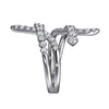 14K White Gold Graduating Diamond Bypass Ring - LR52805W45JJ-Gabriel & Co.-Renee Taylor Gallery