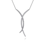 14K White Gold Graduating Diamond Pendant Necklace – NK7835W45JJ-Gabriel & Co.-Renee Taylor Gallery