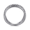 14K White Gold Graduating Diamond Spike Easy Stackable Ring - LR52804W45JJ-Gabriel & Co.-Renee Taylor Gallery