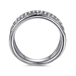 14K White Gold Graduating Diamond Spike Easy Stackable Ring - LR52804W45JJ-Gabriel & Co.-Renee Taylor Gallery