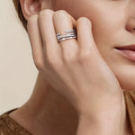 14K White Gold Graduating Diamond Spike Easy Stackable Ring - LR52804W45JJ-Gabriel & Co.-Renee Taylor Gallery