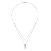 14K White Gold Layered Pavé Diamond Bar and Spike Pendant Necklace - NK6009W45JJ-Gabriel & Co.-Renee Taylor Gallery