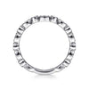 14K White Gold Marquise and Round Station Diamond Ring - LR5701W45JJ-Gabriel & Co.-Renee Taylor Gallery