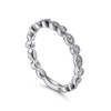 14K White Gold Marquise and Round Station Diamond Ring - LR5701W45JJ-Gabriel & Co.-Renee Taylor Gallery