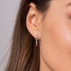 14K White Gold Pavé 10mm Diamond Spike Huggie Drop Earrings - EG13333W45JJ-Gabriel & Co.-Renee Taylor Gallery