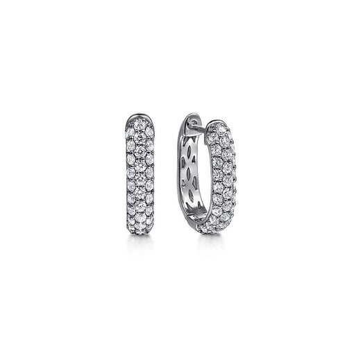 14K White Gold Pave Diamond Classic Oval Hoop Earrings - EG15328W45JJ-Gabriel & Co.-Renee Taylor Gallery