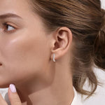 14K White Gold Pave Diamond Classic Oval Hoop Earrings - EG15328W45JJ-Gabriel & Co.-Renee Taylor Gallery