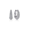 14K White Gold Pavé Diamond Oval Huggie Earrings - EG15086W45JJ-Gabriel & Co.-Renee Taylor Gallery