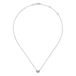 14K White Gold Pavé Diamond Pendant Heart Necklace - NK5450W45JJ-Gabriel & Co.-Renee Taylor Gallery