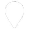 14K White Gold Petite Pavé Diamond Bar Necklace - NK5422W45JJ-Gabriel & Co.-Renee Taylor Gallery