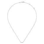 14K White Gold Petite Pavé Diamond Bar Necklace - NK5422W45JJ-Gabriel & Co.-Renee Taylor Gallery
