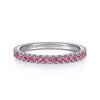 14K White Gold Ruby Stackable Ring - LR50889W4JRA-Gabriel & Co.-Renee Taylor Gallery