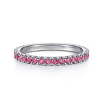 14K White Gold Ruby Stackable Ring - LR50889W4JRA-Gabriel & Co.-Renee Taylor Gallery