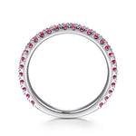 14K White Gold Ruby Stackable Ring - LR50889W4JRA-Gabriel & Co.-Renee Taylor Gallery