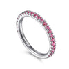 14K White Gold Ruby Stackable Ring - LR50889W4JRA-Gabriel & Co.-Renee Taylor Gallery
