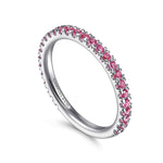 14K White Gold Ruby Stackable Ring - LR50889W4JRA-Gabriel & Co.-Renee Taylor Gallery