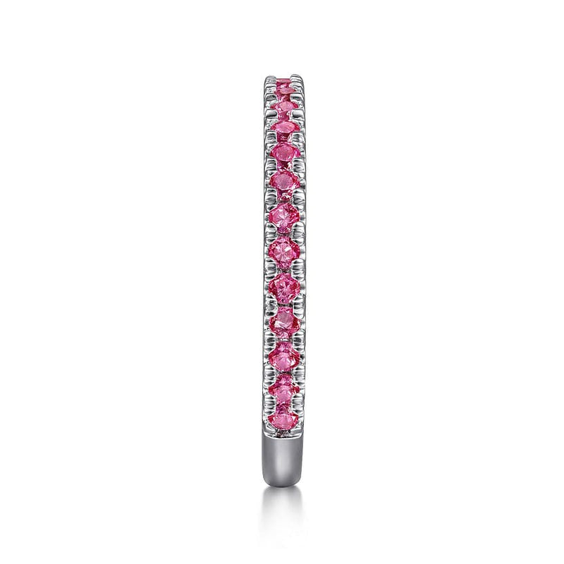 14K White Gold Ruby Stackable Ring - LR50889W4JRA-Gabriel & Co.-Renee Taylor Gallery