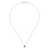 14K White Gold Ruby and Diamond Halo Pendant Necklace - NK2824W45RA-Gabriel & Co.-Renee Taylor Gallery