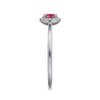14K White Gold Ruby and Diamond Halo Promise Ring - LR51264W45RA-Gabriel & Co.-Renee Taylor Gallery