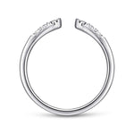 14K White Gold Split Diamond Stackable Ring - LR51284W45JJ-Gabriel & Co.-Renee Taylor Gallery