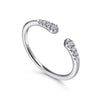 14K White Gold Split Diamond Stackable Ring - LR51284W45JJ-Gabriel & Co.-Renee Taylor Gallery