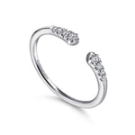 14K White Gold Split Diamond Stackable Ring - LR51284W45JJ-Gabriel & Co.-Renee Taylor Gallery