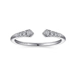 14K White Gold Split Diamond Stackable Ring - LR51284W45JJ-Gabriel & Co.-Renee Taylor Gallery